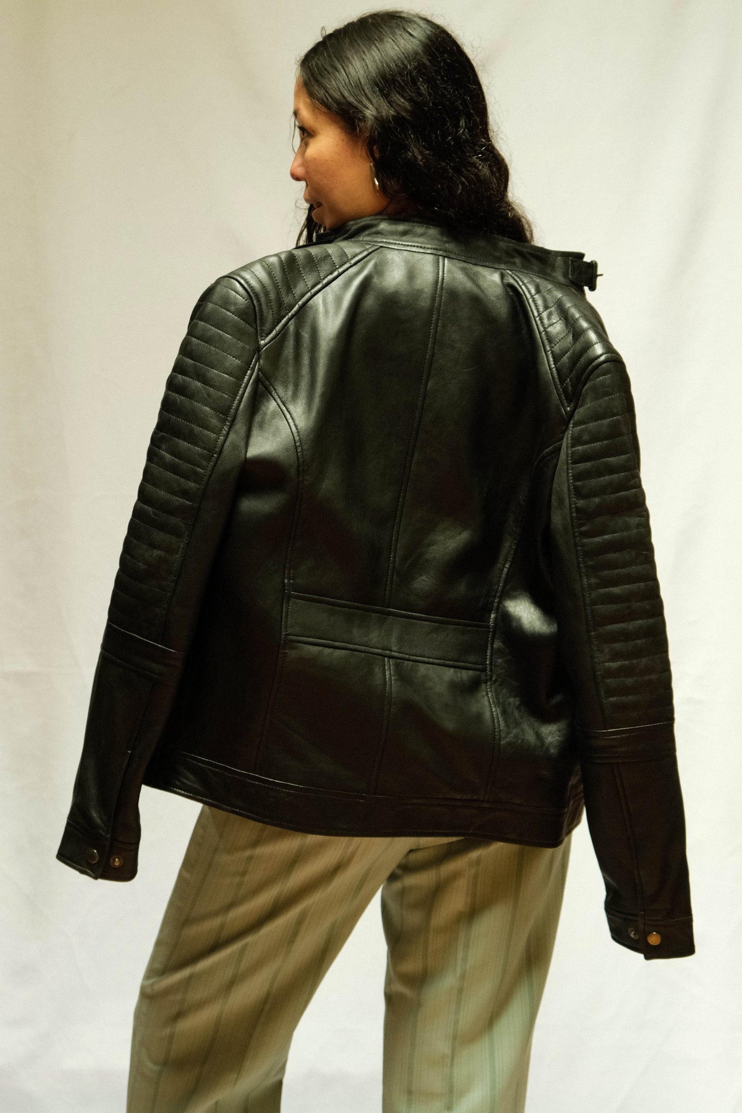 CHAQUETA CUERO BIKER