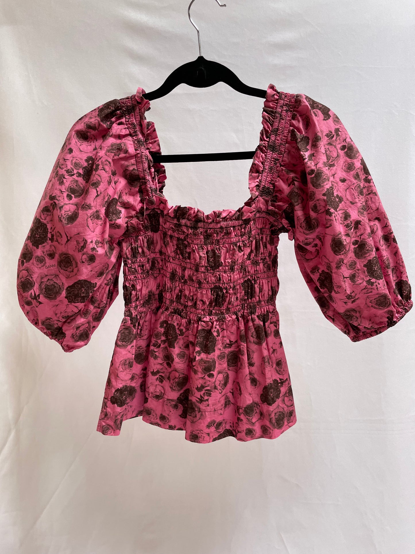 BLUSA ROSA FLORES GANNI