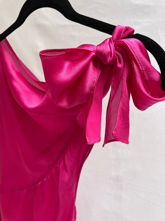 BLUSA FUCSIA LAZO MOSCHINO