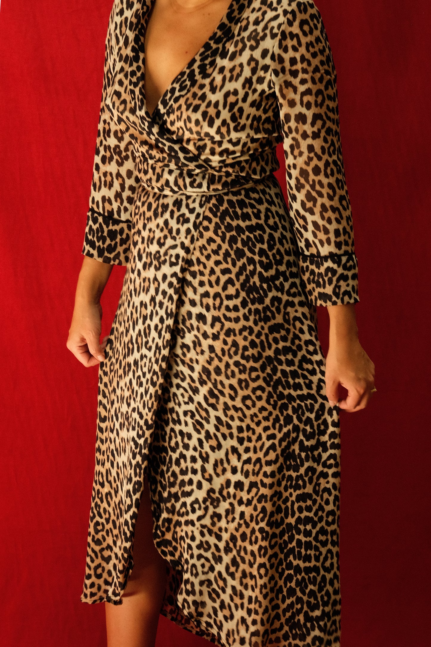 VESTIDO MAXI CHEETAH PRINT GANNI